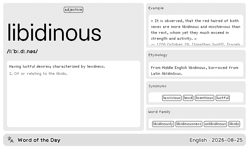 Word of the Day (8 languages) preview